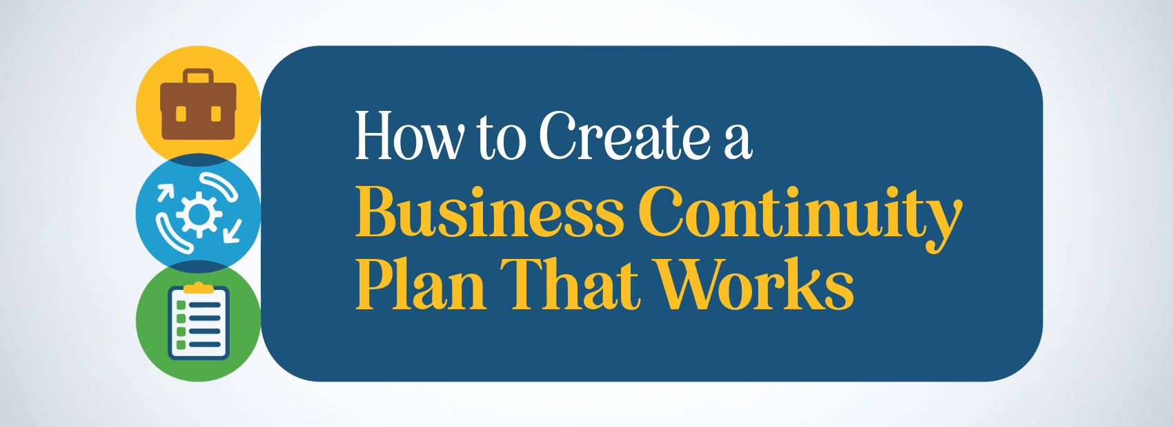 create a business continuity plan